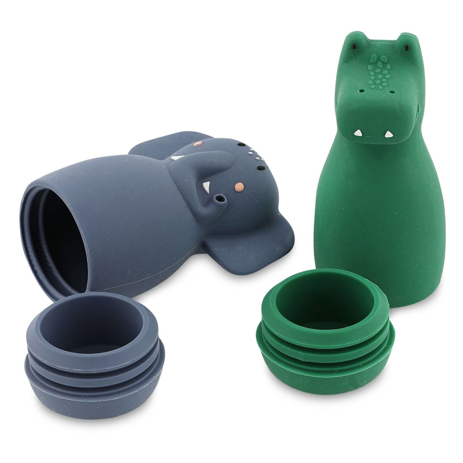 Trixie badspeelgoed squeezy dieren - mrs. elephant & mr crocodile