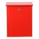 Allux Eenvoudige brievenbus van staal, rood