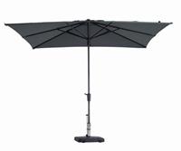 Parasol Syros vierkant opdraai 280x280cm grijs