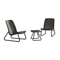 Keter Loungeset Rio grafiet 3-delig 224014