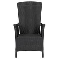 Allibert Verstellbarer Gartenstuhl Vermont Graphitgrau 238452 Grau