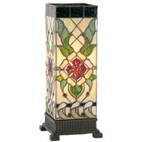 Clayre & Eef Tiffany tafellamp windlicht compleet Red flower serie