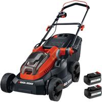 Black & Decker Akku-Rasenmäher CLMA4820L2, 2x 36V, orange/schwarz, 2x Li-Ionen Akku 2,0 Ah - BLACK & DECKER