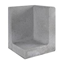 Gardenlux L-element hoek grijs 30x30x40 cm