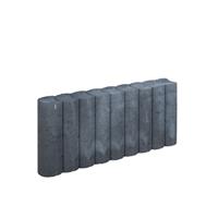 Gardenlux 5 stuks! Rondo palissade zwart 8x25x50 cm