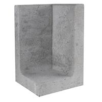 Gardenlux L-element hoek grijs 30x30x50 cm