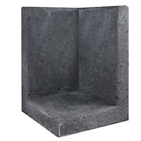 Gardenlux L-element hoek zwart 40x40x60 cm