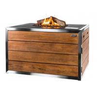 Happycocooning Happy : CT Stainless Steel/Teak Lounge Dining Rechthoek - Zwart