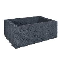 Gardenlux 2 stuks! Ridgeflor groot zwart 60x40x25 cm