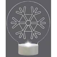 Polarlite LBA-51-008 Acryl-Figur Schneeflocke Kalt-Weiß LED Transparent