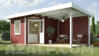 Designhuis 213B Gr.2 300x600 cm Zweeds rood