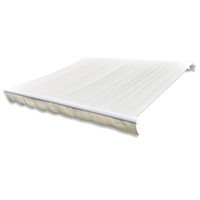 vidaXL Canvas zonneschermdoek met luifel 6 x 3 m (crème)(exclusief frame)