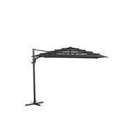 madison Parasol Monaco Flex open structuur vierkant 300x300 cm grijs