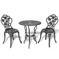 vidaXL 3-tlg. Bistro-Set Aluminiumguss  Grün