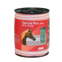 Weidezaunband TopLine Plus TriCOND weiß/rot 20 mm, 0,374 Ohm/m, 200 m - AKO