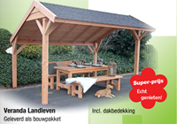 Kapschuur Landleven 300 x 300 cm incl dakbedekking