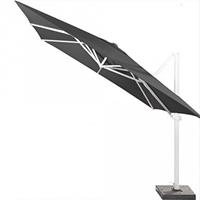 4 Seasons Outdoor zweefparasol Hacienda wit 300 x 400 cm - charcoal