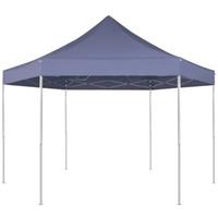 vidaXL Sechseckiges Faltbares Pop-Up Festzelt Dunkelblau 3,6x3,1 m Blau