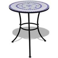 VidaXL Mozaektafel 60 cm blauw/wit