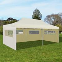 VidaXL Partytent pop-up inklapbaar 3x6 m crème