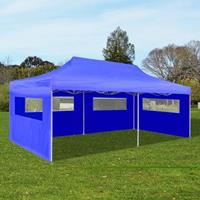 vidaXL Pop-Up-Partyzelt faltbar blau 3 x 6 m Blau