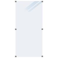 Plus Danmark Glasplaat Gehard glas 6 mm mat glas (90 x 180 cm)