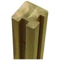 Plus Danmark Hoekpaal rabatsysteem vuren Plus Plank verlijmd 9 x 9 cm groen geimpregneerd (267 cm) geschaafd