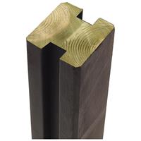 Plus Danmark Tussenpaal rabatsysteem vuren Plus Plank verlijmd 9 x 9 cm zwart (267 cm) geschaafd