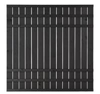 Plus Danmark Schutting vuren Rustik recht zwart (180 x 180 cm) ruw