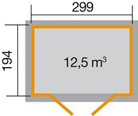 WEKA Gartenhaus 323 Gr.3, 19 mm, Lasur - Eiche hell