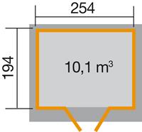 WEKA Gartenhaus 325 Gr.3, 19 mm, Lasur - Eiche hell