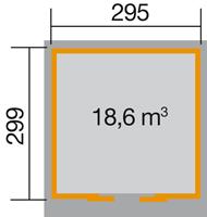WEKA Gartenhaus 225 Gr2 BxT: 315x335 cm inkl Fußboden