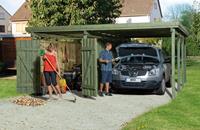 WEKA Carport 607 inkl. Geräteraum, Ausführungen:Größe 3