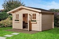 WEKA Gartenhaus 135 Gr.1, 45 mm, ohne Imprägnierung, Ausführung:Vordach 60 cm
