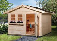 WEKA Gartenhaus 139 Gr.3, 45 mm, V20, ohne Imprägnierung, Ausführung:Vordach 20 cm