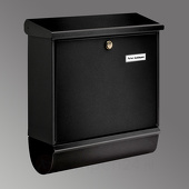 BURG WÄCHTER Briefkasten Comfort 91300 S schwarz Briefkastenset mit Zeitungsrolle