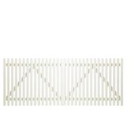 Plus Danmark Dubbele poort vuren Retro rechte poorten wit (300 x 120 cm)