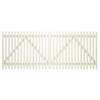 Plus Danmark Dubbele poort vuren Skagen Lux recht wit (300 x 120 cm)