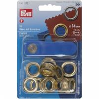 Prym Ösen mit Scheiben gold 14mm 10 Stück