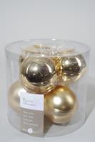 kaemingk Christbaumkugeln Goldfarben ø 8 cm aus Glas - 6er Set