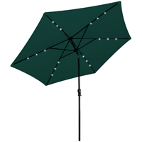 vidaXL Parasol kantelbaar met LED 3 m groen