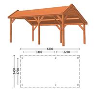 Kapschuur De Deel L 630 x 340 x 300 cm