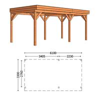 Buitenverblijf Casa L 610 x 330 x 260 cm