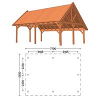 TrendHout Kapschuur De Hofstee XXL 770 x 585 x 460 cm