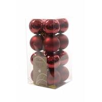 Kerstboom decoratie ballen donker rood 16 delig