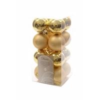 Kerstboom decoratie ballen goud 16 delig