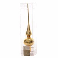 Kerstboom decoratie piek goud van glas Chique Christmas 26 cm