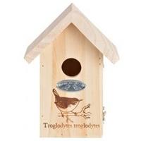 Bellatio Vogelhuisje met vogel silhouet 19,5x9,5 cm