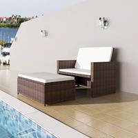 VidaXL Tuinbank poly rattan bruin