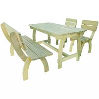 vidaXL Garten-Essgruppe 4-tlg. Kiefernholz Imprägniert Braun